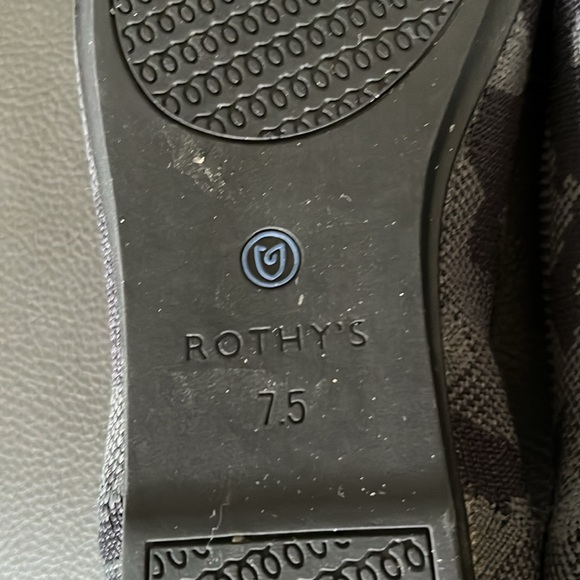 Rothys The Loafers Dark Gray Camo Luxury Flats Loafers - Picture 6 of 9